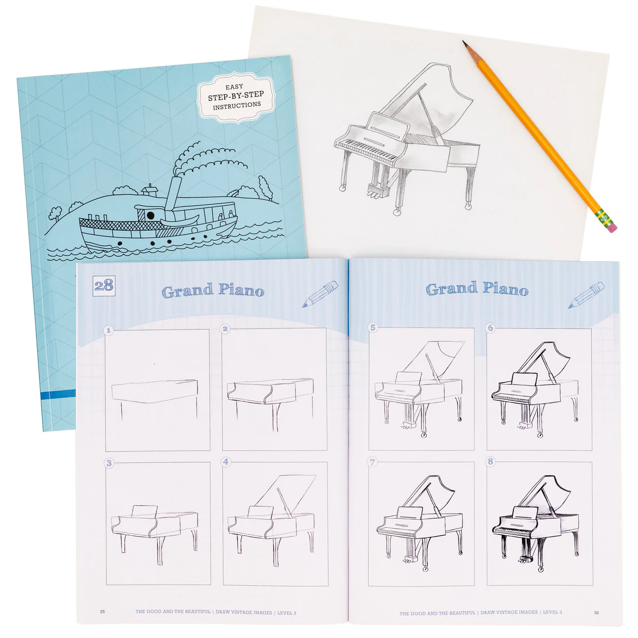 Draw Vintage Images Set: Levels 1-5 - Image 4