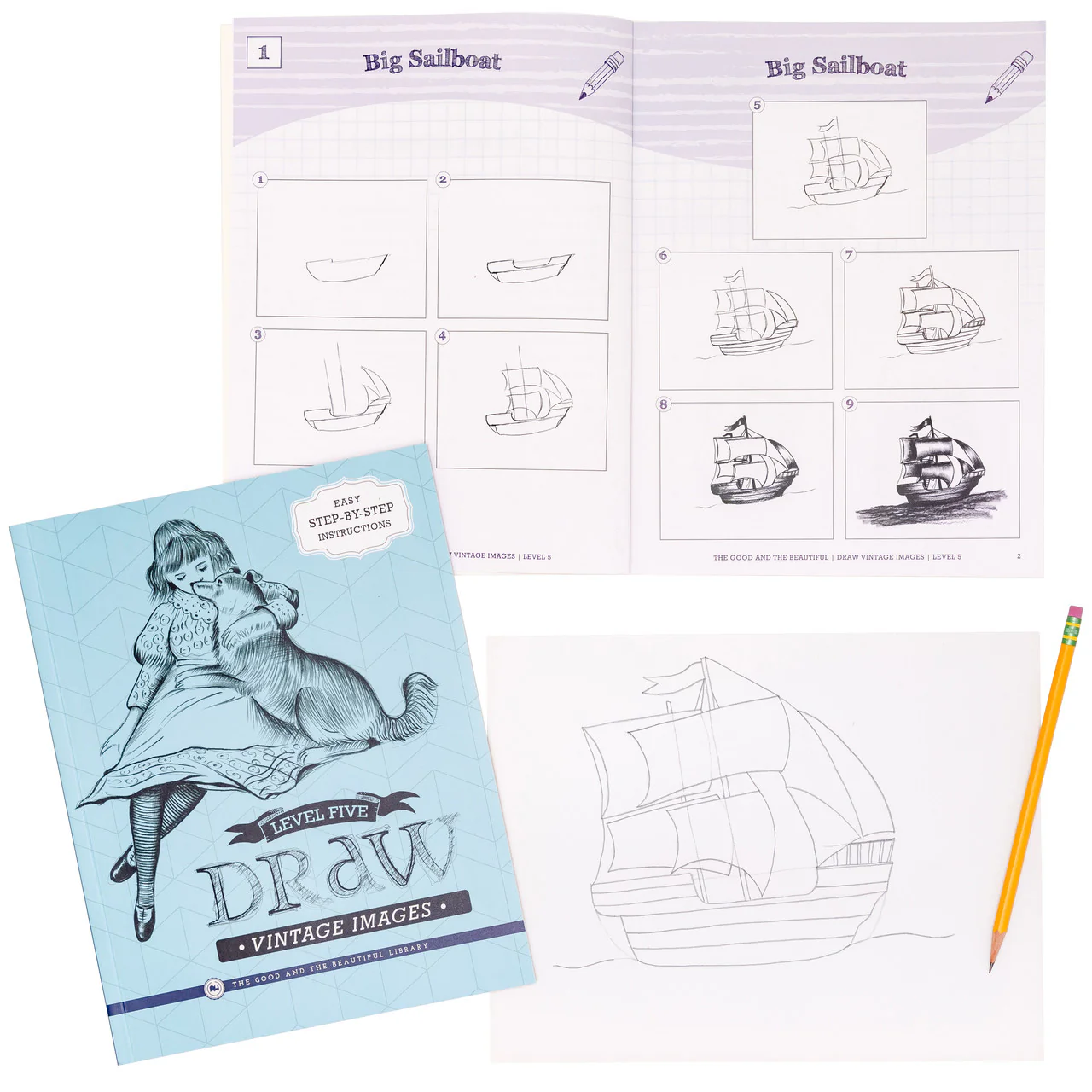 Draw Vintage Images Set: Levels 1-5 - Image 6