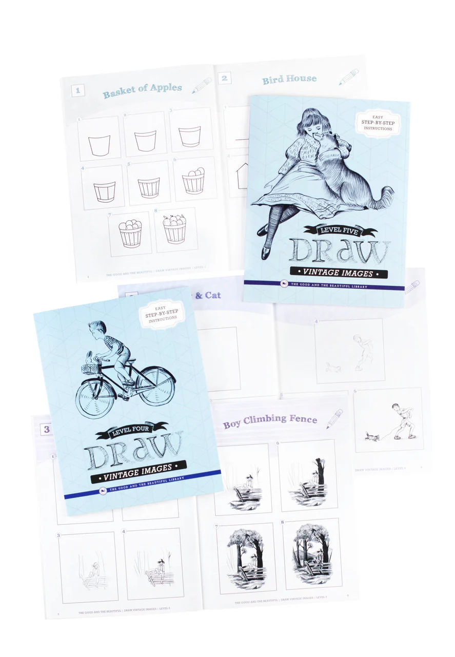 Draw Vintage Images Set: Levels 1-5 - Image 7