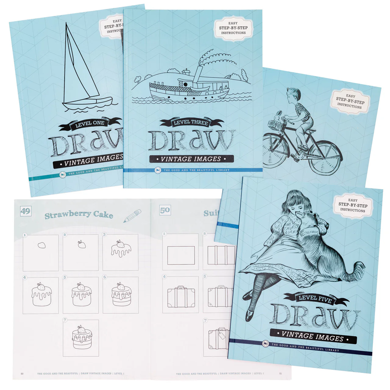 Draw Vintage Images Set: Levels 1-5 - Image 8